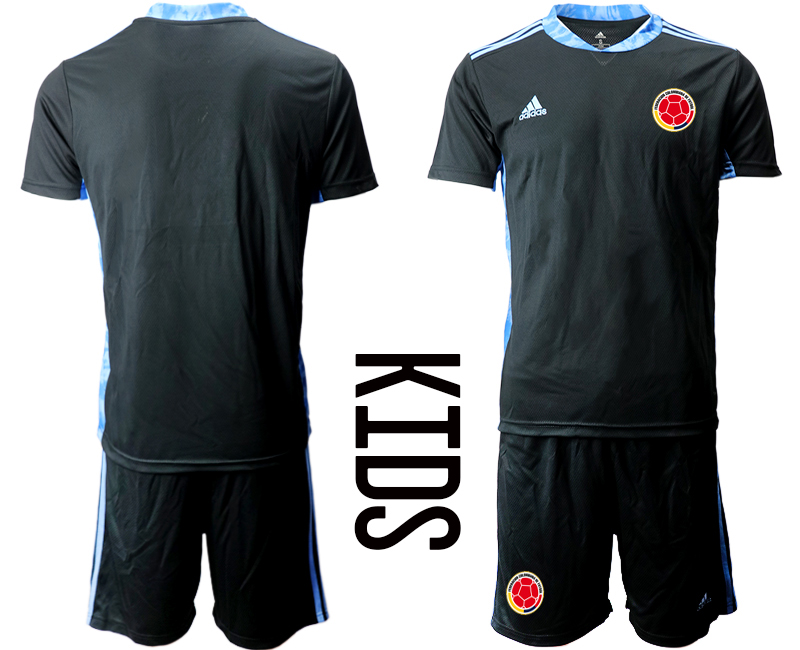 Youth 2020-2021 Season National team Colombia goalkeeper black Soccer Jersey->colombia jersey->Soccer Country Jersey